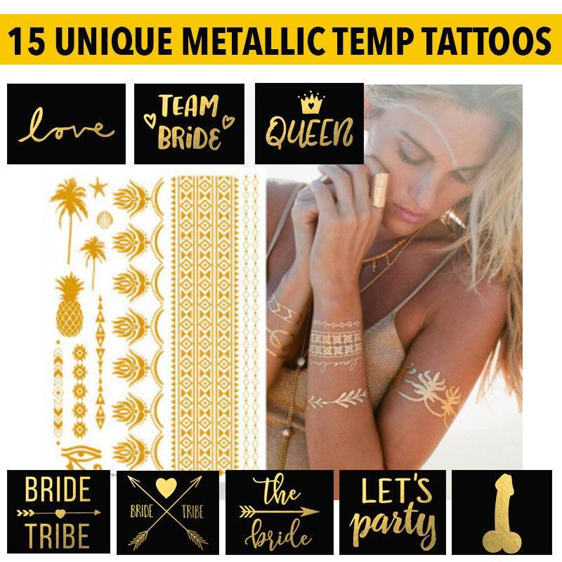 Love Island Inspired Summer Festival and Beach Holiday Metallic Tattoos