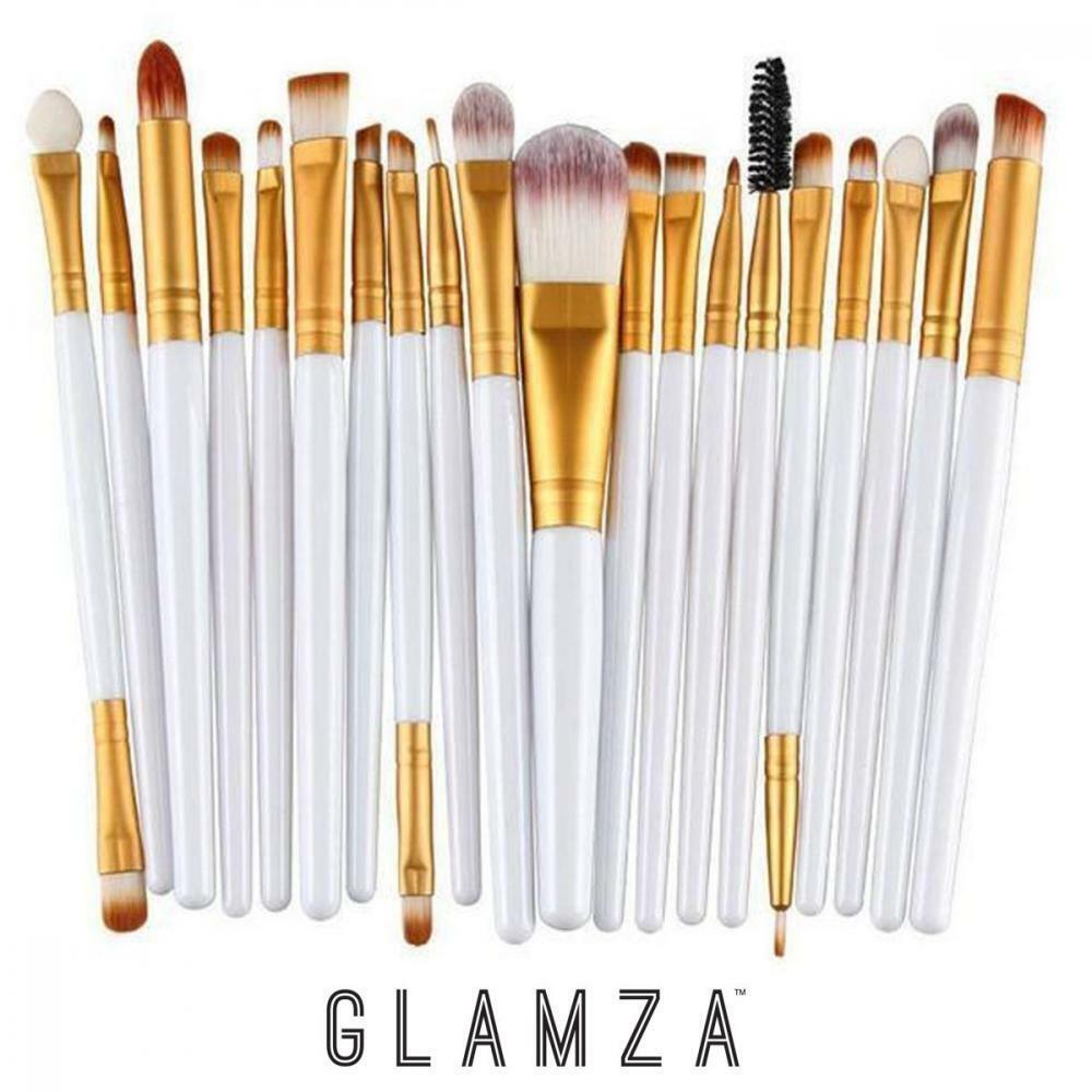 20pc Eye Make Up Brushes Set - White