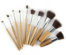 Load image into Gallery viewer, Glamza Bamboo Make Up Brush Set - 6pc or 10pc