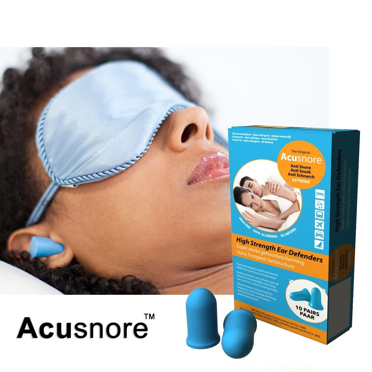Acusnore High Strength Ear Defenders - 20 Pack