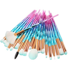 Load image into Gallery viewer, 20pc Diamond Make Up Brush Sets - 2 Colour Choices
