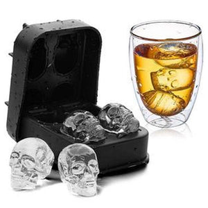 3D Silicone Skull Shape Ice Cube Trays