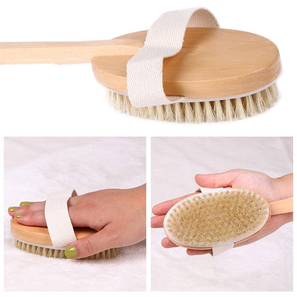Glamza Pro Long Handle Dry Skin Body Brush