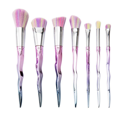 7PCS Twist Pink Diamond Makeup Brush Set