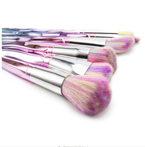 7PCS Twist Pink Diamond Makeup Brush Set