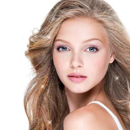 Glamza Sparkling Hair Tinsel - 9 Bright Colours to Choose From!