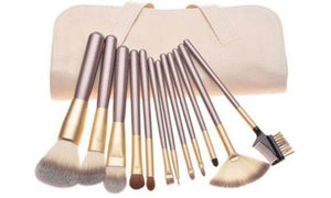 Glamza 12pc Champagne Makeup Brush Set