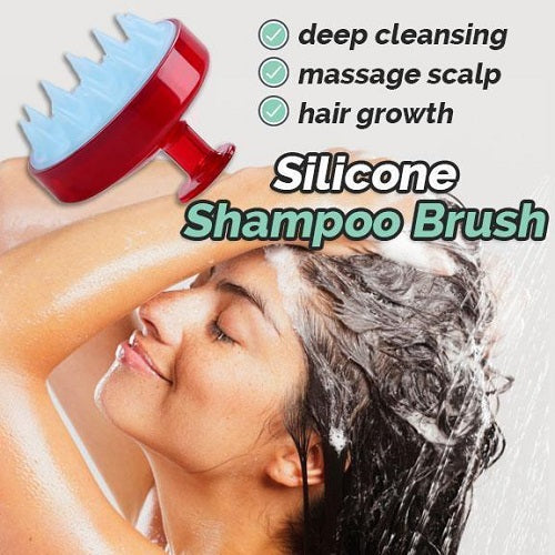 Glamza  Silicone Scalp Massaging Shampoo Brush