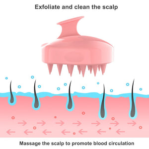 Glamza  Silicone Scalp Massaging Shampoo Brush
