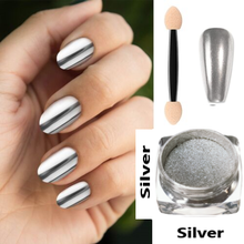 Load image into Gallery viewer, Magic Mirror Effect Nail Powder Nail Dust - Silver Chrome