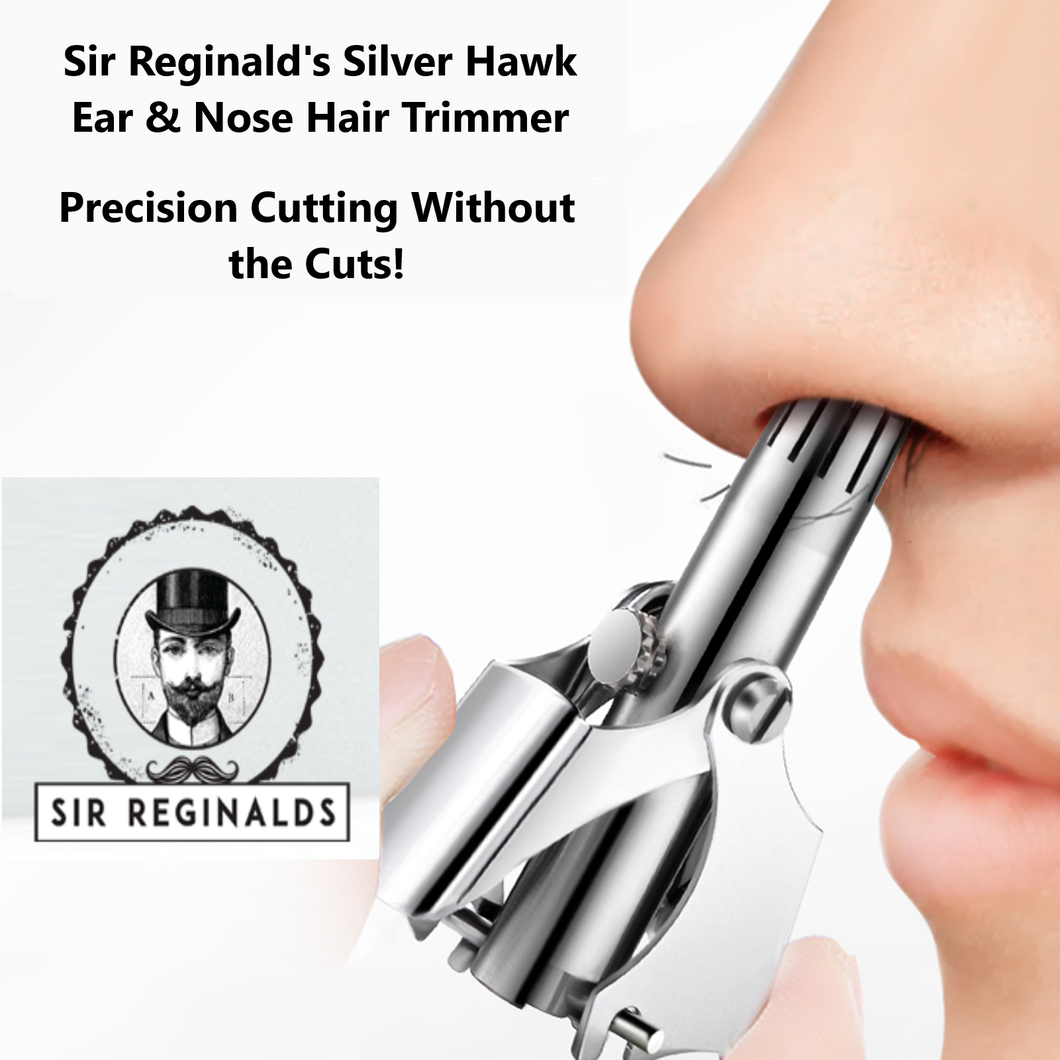 Sir Reginald's Silver Hawk Ear and Nose Hair Trimmer