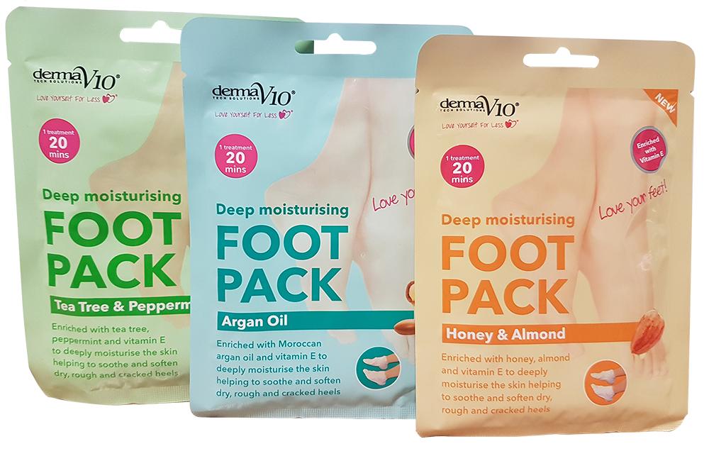 Derma V10 Deep Moisturising Foot Packs - Tea Tree & Peppermint – My ...