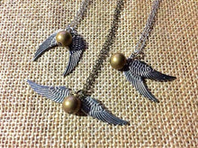 Load image into Gallery viewer, Harry Potter Angel Wings and Orb Necklace