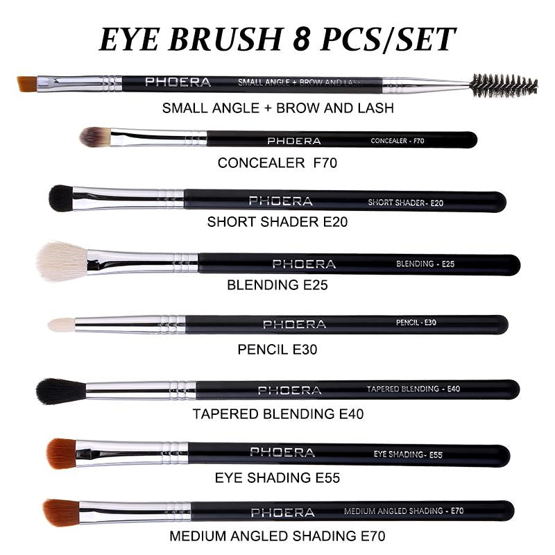 Phoera Eye Brush 8pc Set